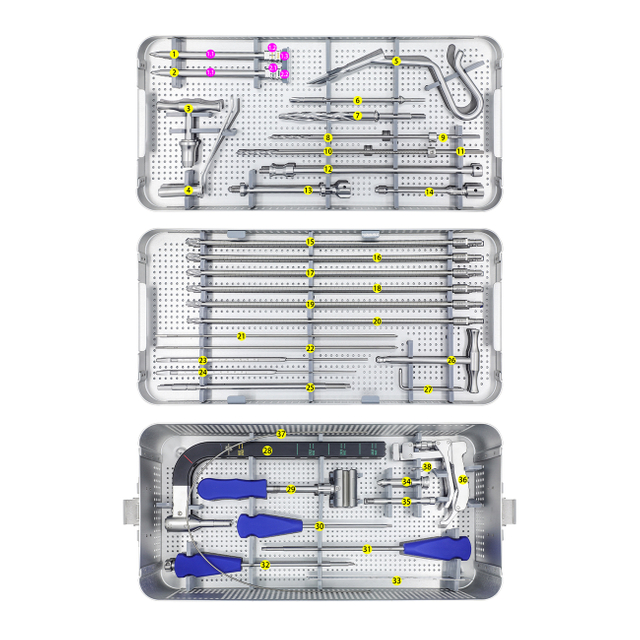 Hindfoot Fusion Ankle Nail Instrument Set